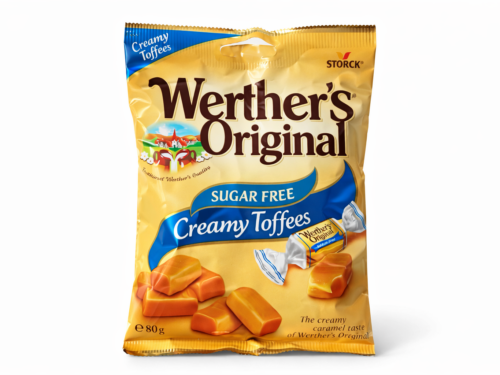 Werther's pehmeät, sitkeät kermatoffeet