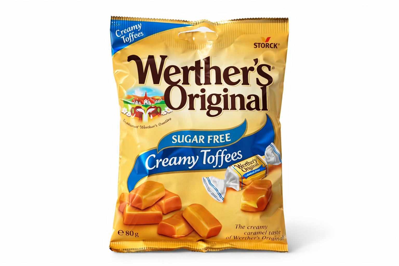 Werther's pehmeät, sitkeät kermatoffeet