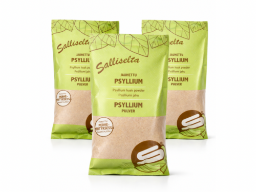Jauhettu 100% psyllium - 3 pussia
