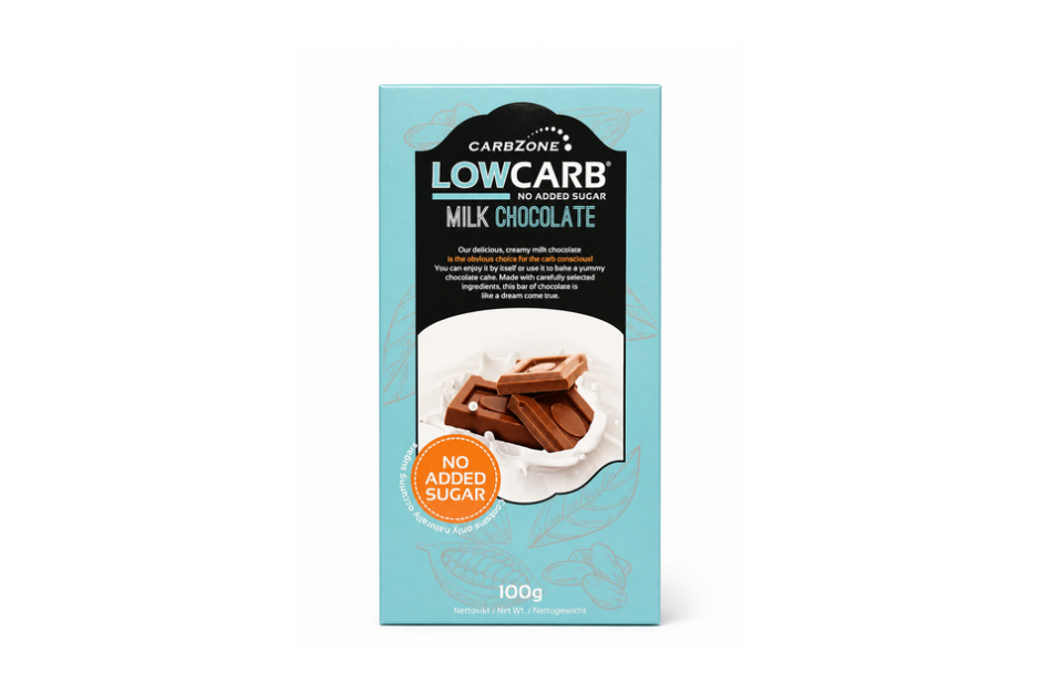 Sokeriton vaalea maitosuklaa