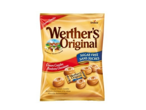 ALE Sokeriton Werther's Original kermatoffee pussi (parasta ennen 5/26)