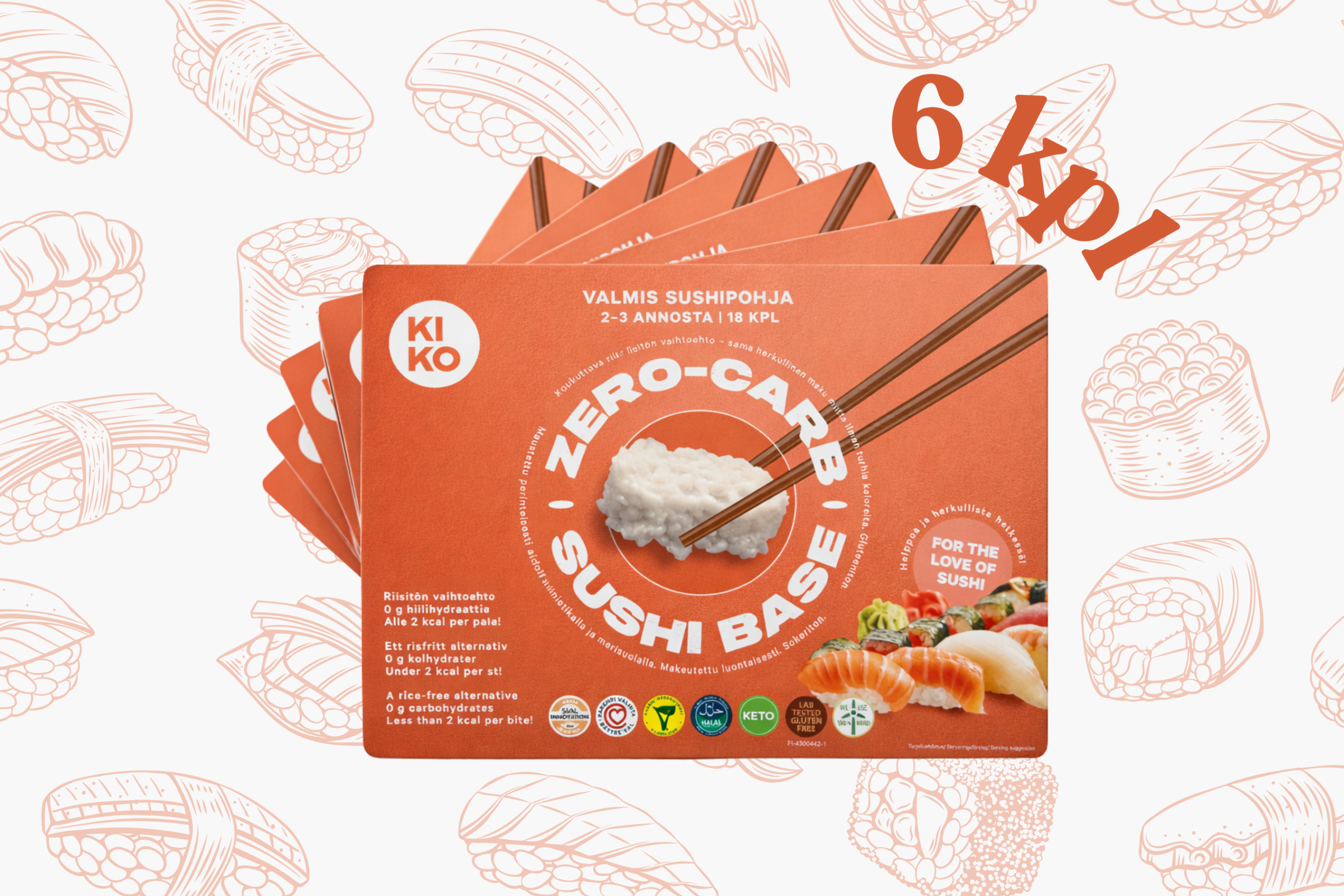 Paljon paljon pohjia KIKO 6-pack