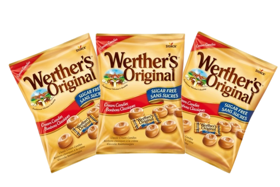 ALE 3kpl Sokeriton Werther's Original kermatoffee pussi (päiväys 5/26)